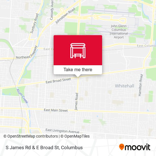 S James Rd & E Broad St map