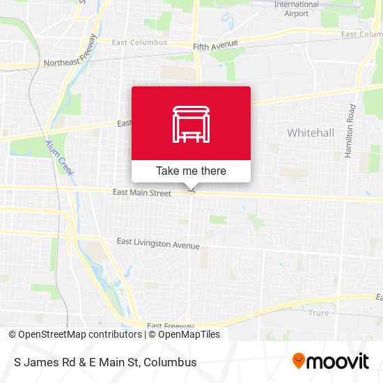 S James Rd & E Main St map