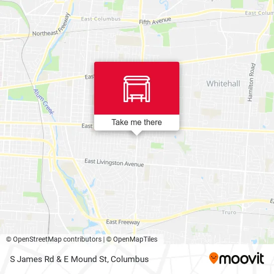 S James Rd & E Mound St map