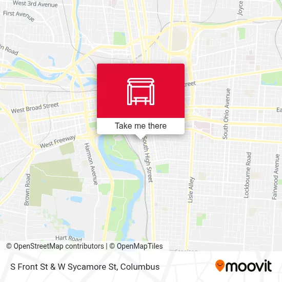 S Front St & W Sycamore St map