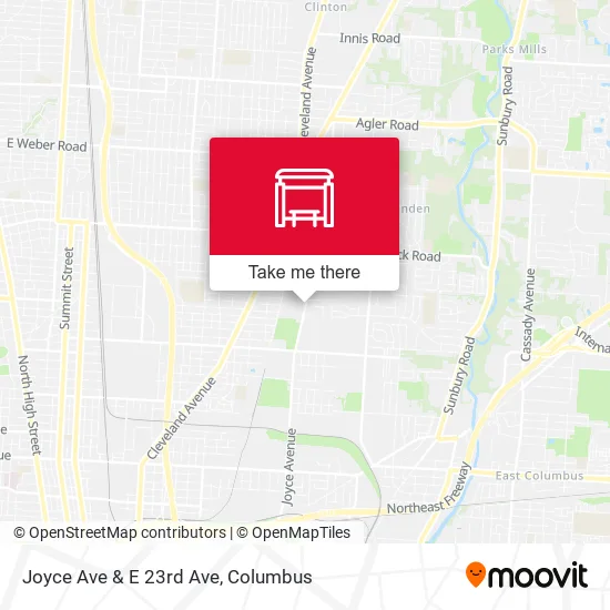Mapa de Joyce Ave & E 23rd Ave