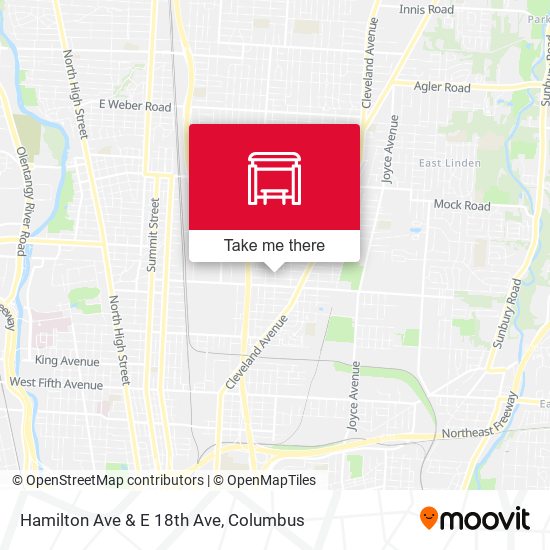 Hamilton Ave & E 18th Ave map