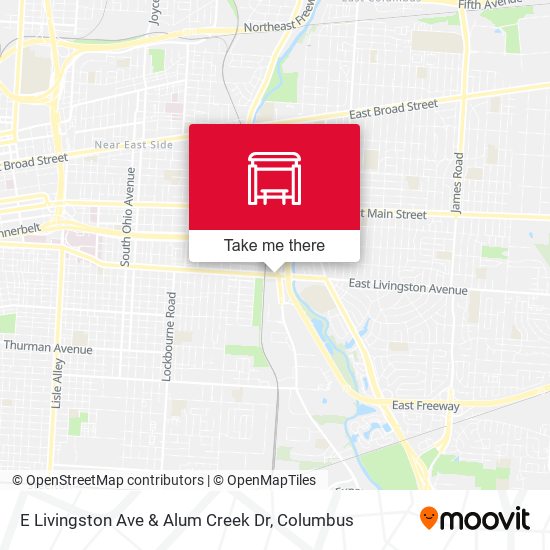 Mapa de E Livingston Ave & Alum Creek Dr
