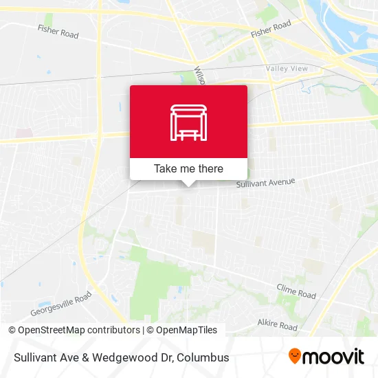 Sullivant Ave & Wedgewood Dr map