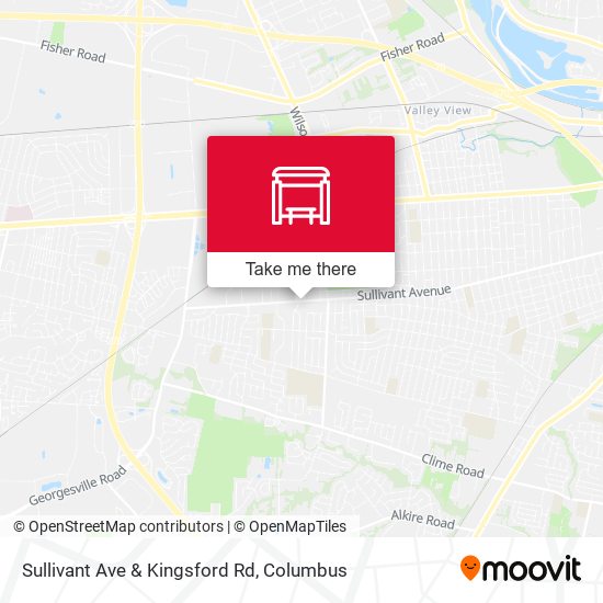 Sullivant Ave & Kingsford Rd map
