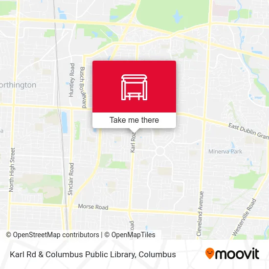 Karl Rd & Columbus Public Library map