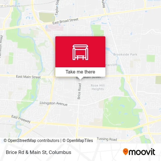 Brice Rd & Main St map