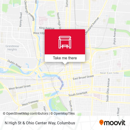 N High St & Ohio Center Way map