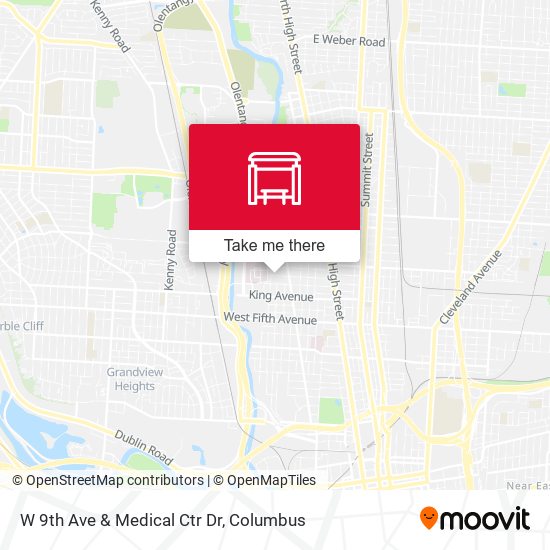 W 9th Ave & Medical Ctr Dr map