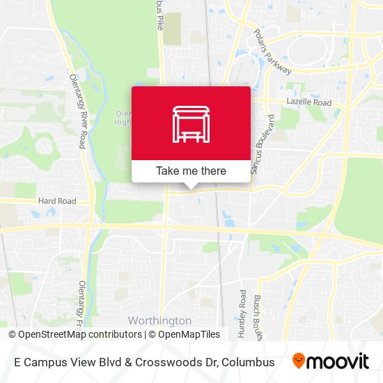 E Campus View Blvd & Crosswoods Dr map