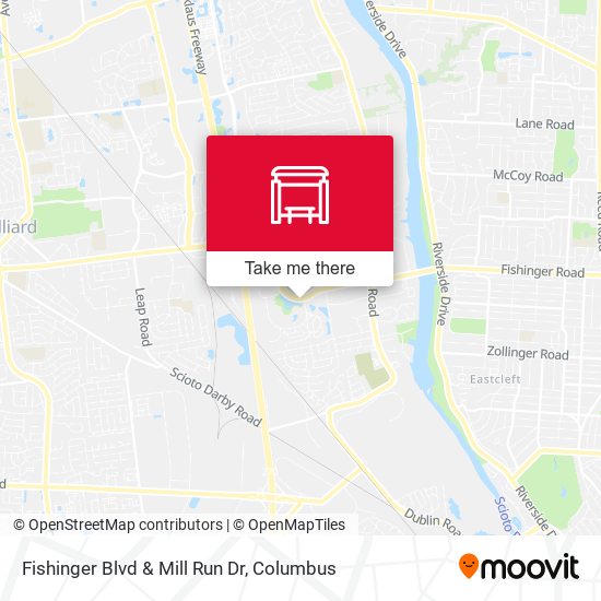Fishinger Blvd & Mill Run Dr map