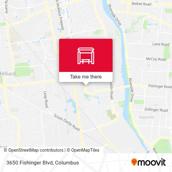 3650 Fishinger Blvd map