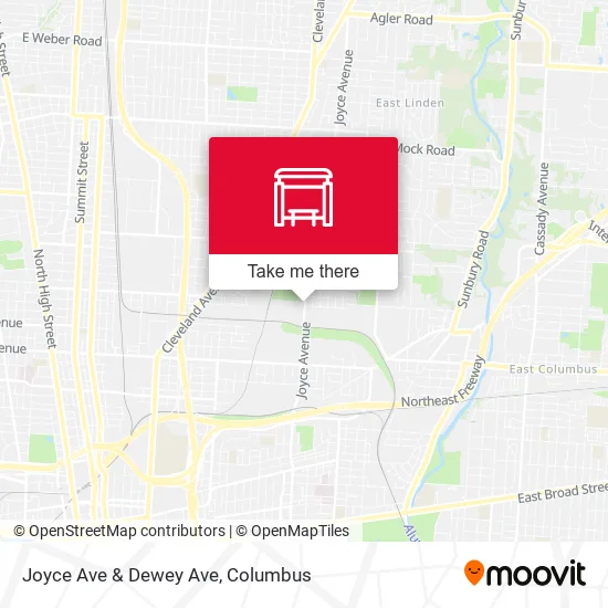 Mapa de Joyce Ave & Dewey Ave
