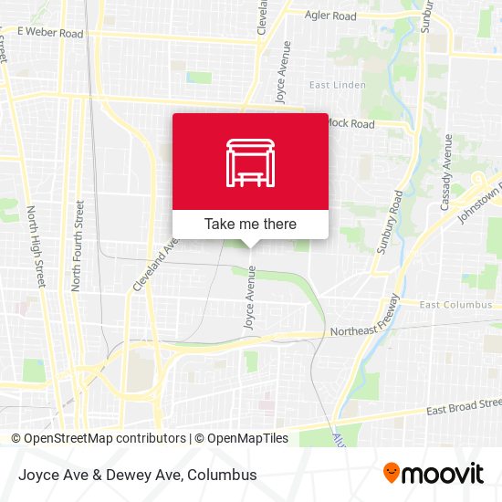 Joyce Ave & Dewey Ave map