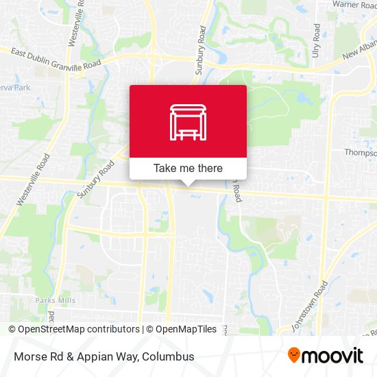 Morse Rd & Appian Way map