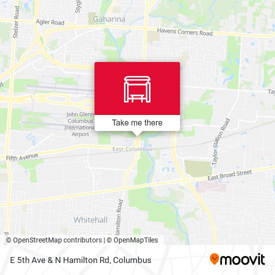 E 5th Ave & N Hamilton Rd map