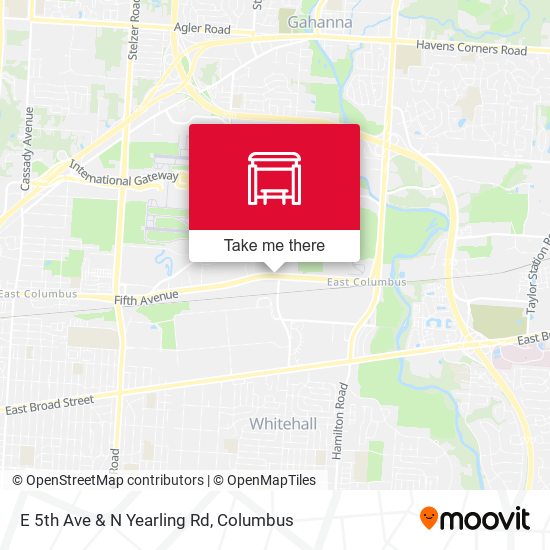 E 5th Ave & N Yearling Rd map
