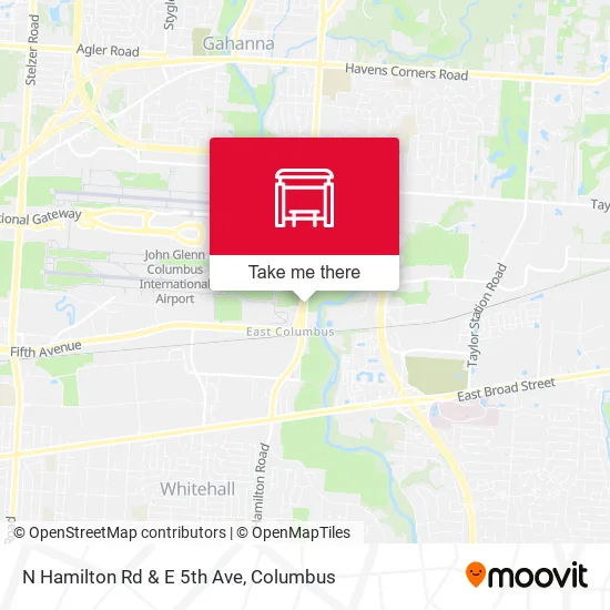 N Hamilton Rd & E 5th Ave map