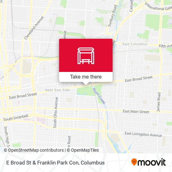 Mapa de E Broad St & Franklin Park Con