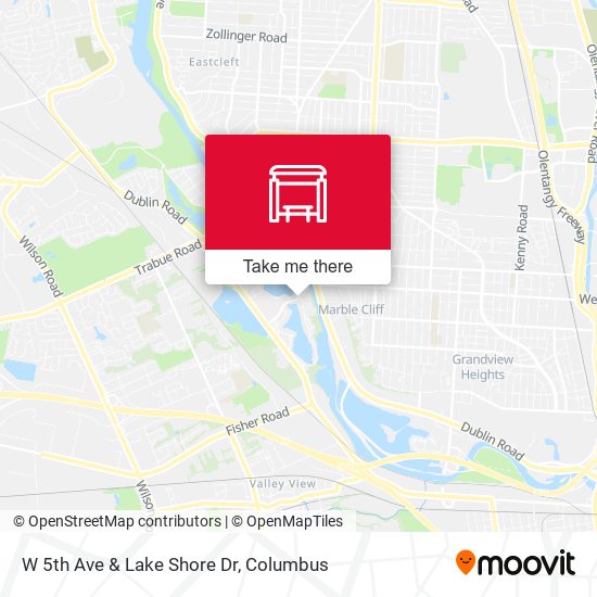 W 5th Ave & Lake Shore Dr map