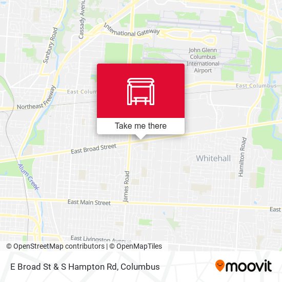 Mapa de E Broad St & S Hampton Rd