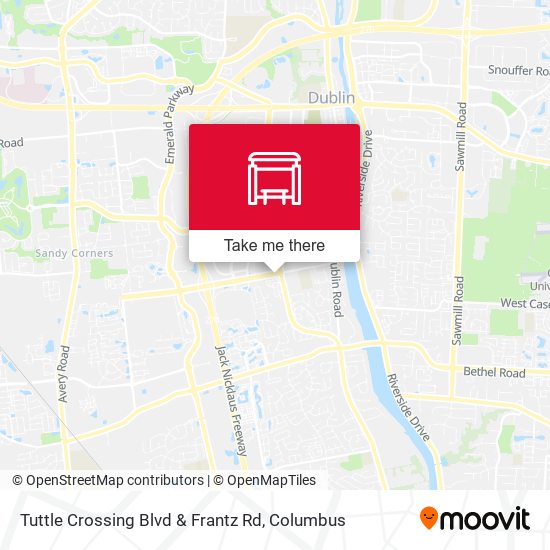 Tuttle Crossing Blvd & Frantz Rd map