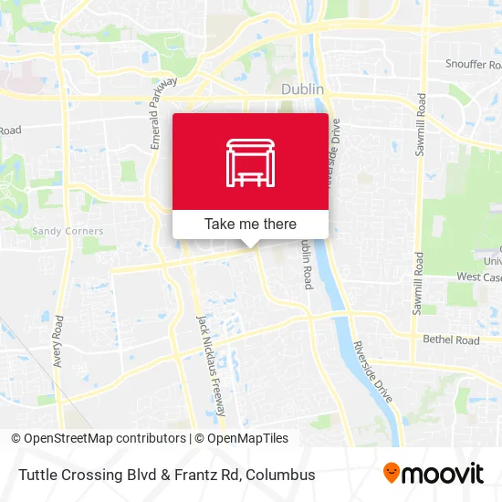 Tuttle Crossing Blvd & Frantz Rd map