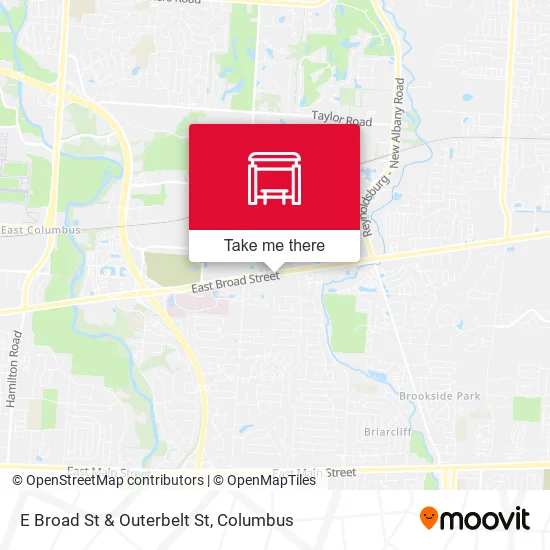 E Broad St & Outerbelt St map