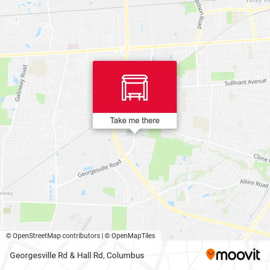 Georgesville Rd & Hall Rd map