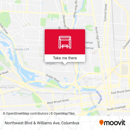 Northwest Blvd & Williams Ave map