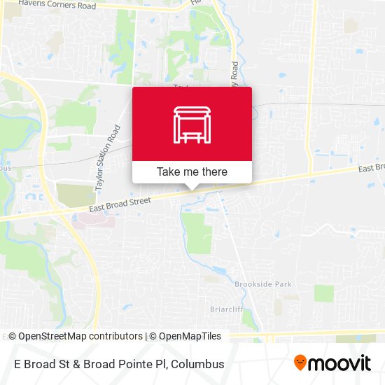 E Broad St & Broad Pointe Pl map