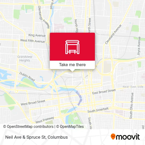 Neil Ave & Spruce St map