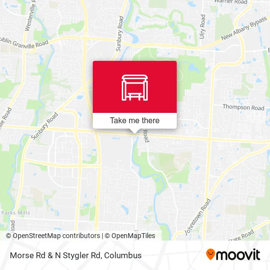 Morse Rd & N Stygler Rd map