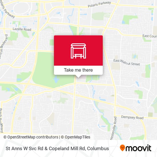 St Anns W Svc Rd & Copeland Mill Rd map