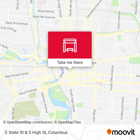E State St & S High St map