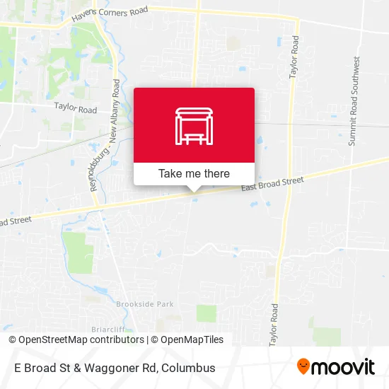 E Broad St & Waggoner Rd map