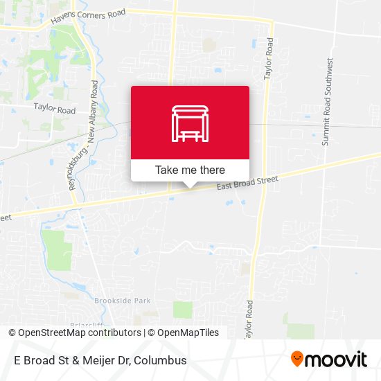 E Broad St & Meijer Dr map
