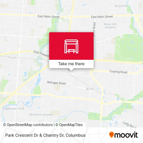 Park Crescent Dr & Chantry Dr map