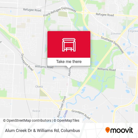 Alum Creek Dr & Williams Rd map