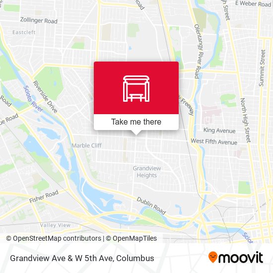 Grandview Ave & W 5th Ave map