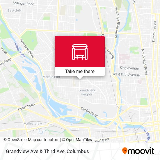 Grandview Ave & Third Ave map