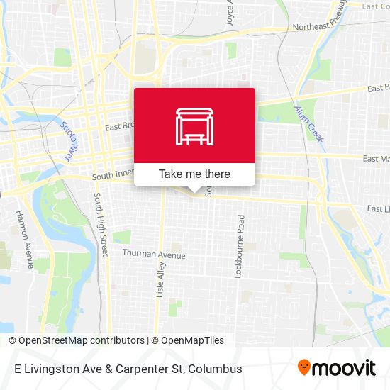E Livingston Ave & Carpenter St map