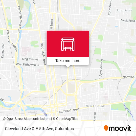 Mapa de Cleveland Ave & E 5th Ave