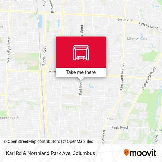 Karl Rd & Northland Park Ave map