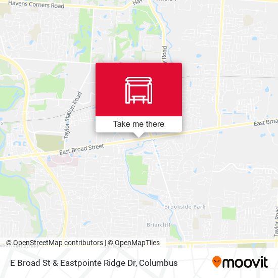 E Broad St & Eastpointe Ridge Dr map