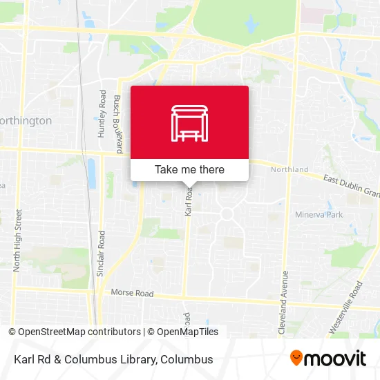 Karl Rd & Columbus Library map
