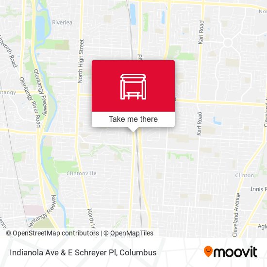Mapa de Indianola Ave & E Schreyer Pl