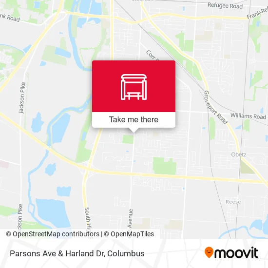 Parsons Ave & Harland Dr map