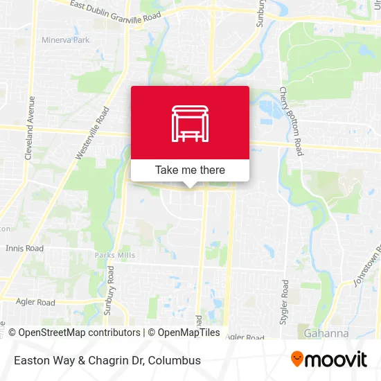 Easton Way & Chagrin Dr map