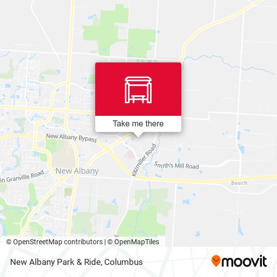 New Albany Park & Ride map